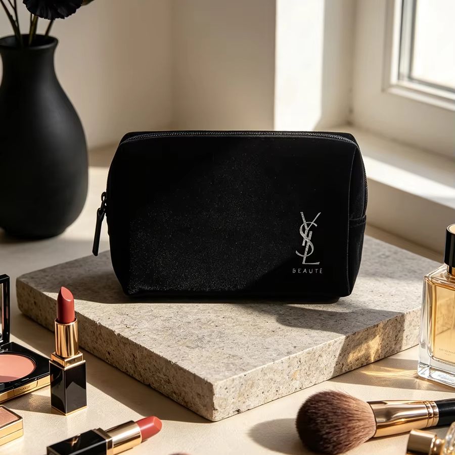 Luxury Designer Bags Ysl - YSL’s Bag Black Printed Cosmetic Storage
