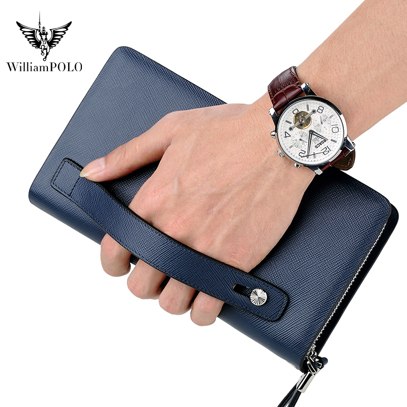 WILLIAMPOLO Luxury Men's Leath - Key Holder Leather Pouch 评论和价格