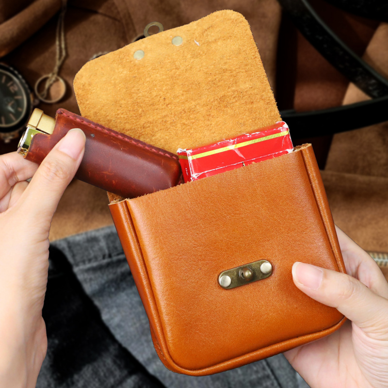 Soft Cowhide Small Waist Bag G - Key Holder Leather Pouch 评论和价格