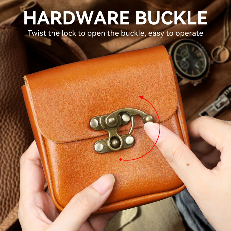 Soft Cowhide Small Waist Bag G - Key Holder Leather Pouch 评论和价格