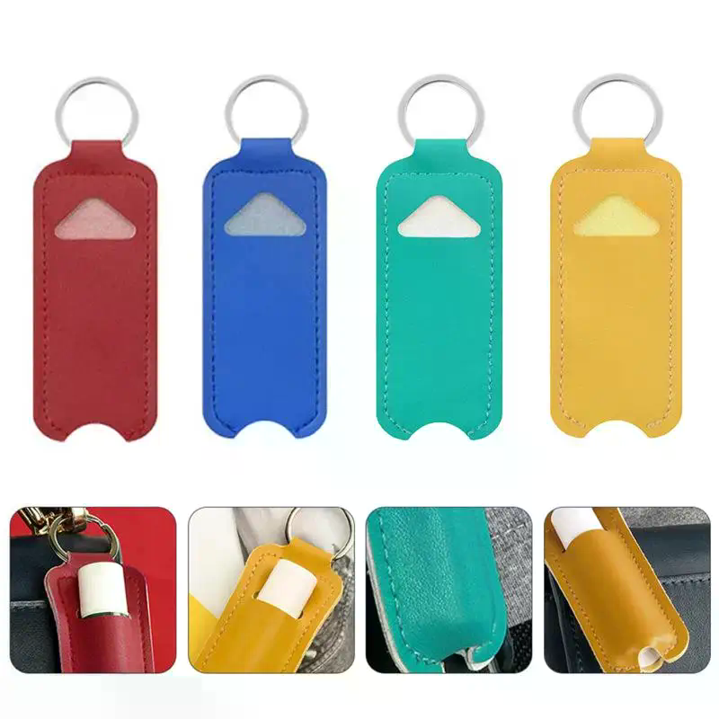 Pu Leather Chapstick Pouch Key - Key Holder Leather Pouch 评论和价格