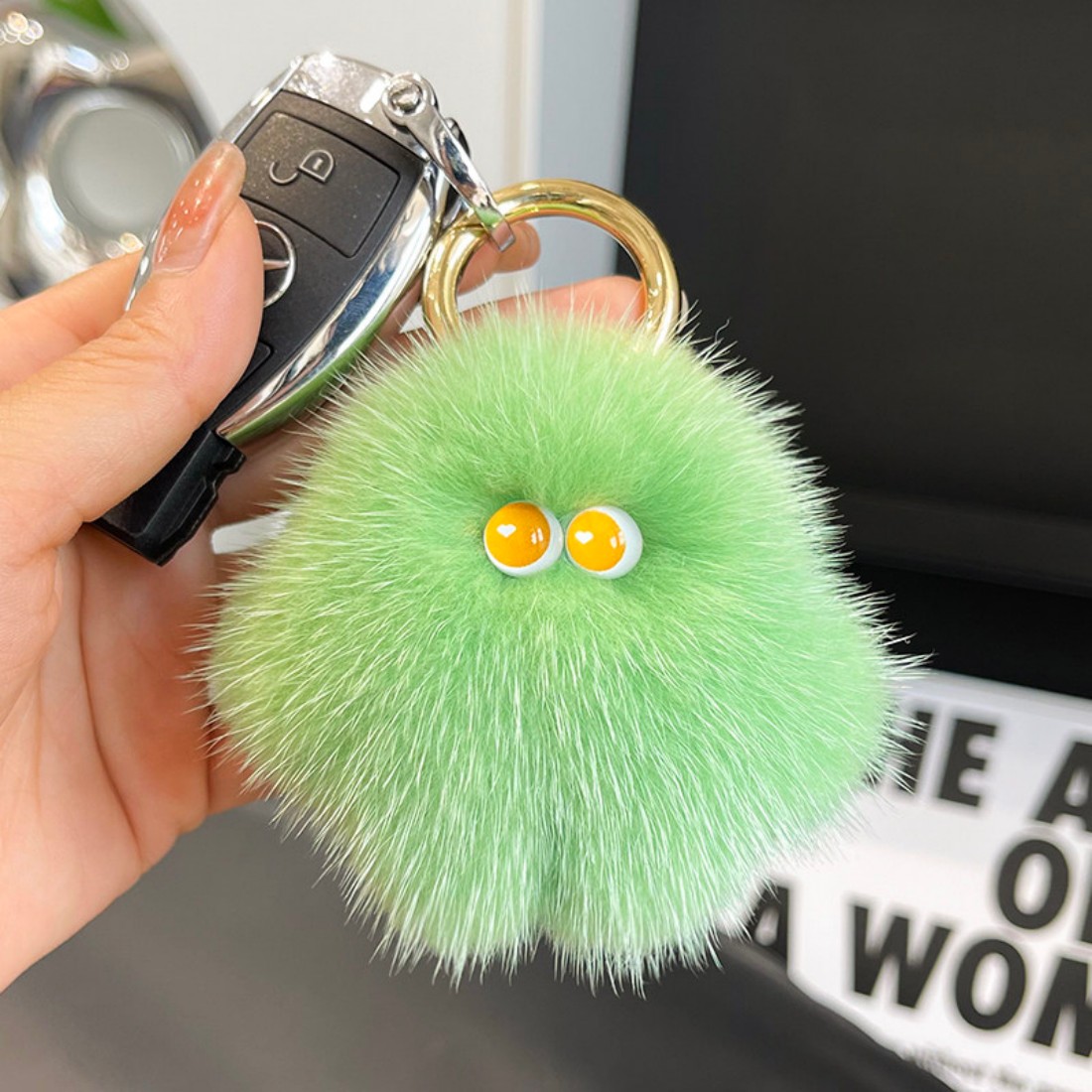 Luxury 8Cm Fluffy Real Mink Fu - Luxury Bags Yellow 评论和价格