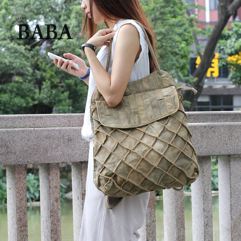 New European/American Backpack - Key Holder Leather Pouch 评论和价格