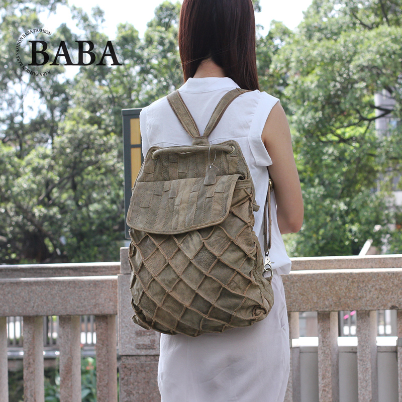 New European/American Backpack - Key Holder Leather Pouch 评论和价格