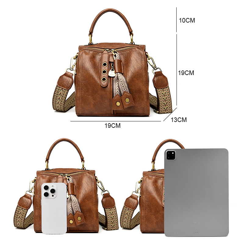 Cow Leather Women Messenger Ba - Key Holder Leather Pouch 评论和价格