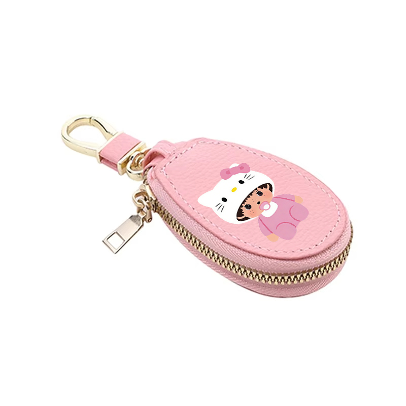 1pcs MONCHHICHI Leather Zipper - Key Holder Leather Pouch 评论和价格