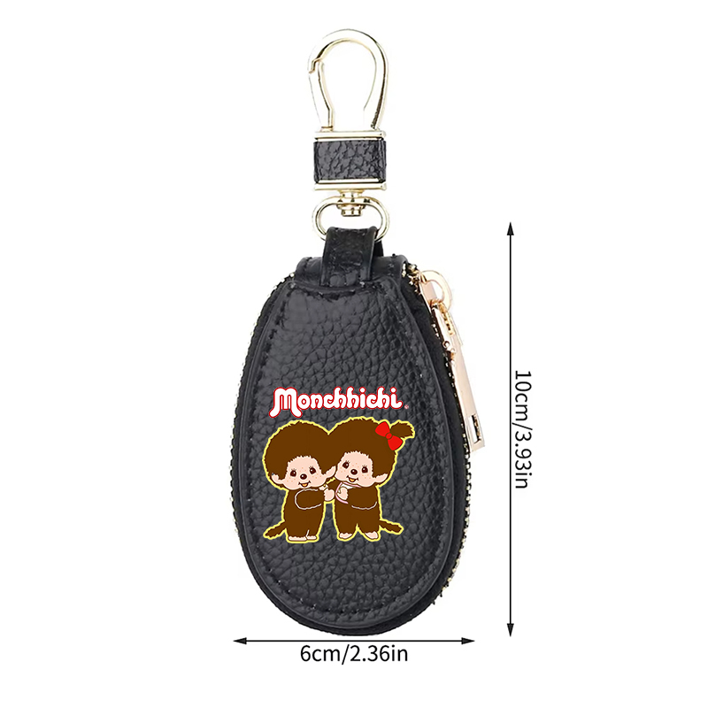 1pcs MONCHHICHI Leather Zipper - Key Holder Leather Pouch 评论和价格