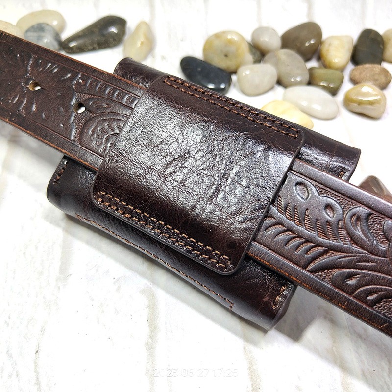 Blongk Mini Waist Bag Thin Bel - Key Holder Leather Pouch 评论和价格