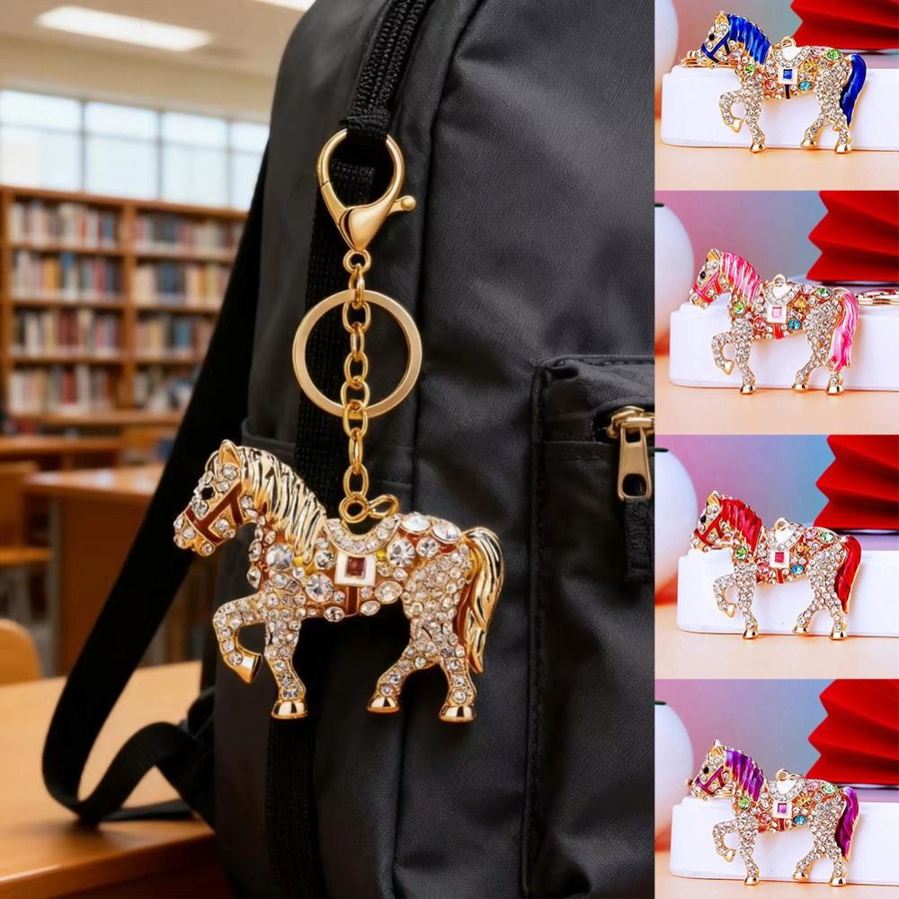 Luxury Metal Horse Key Chain C - Luxury Bags Yellow 评论和价格