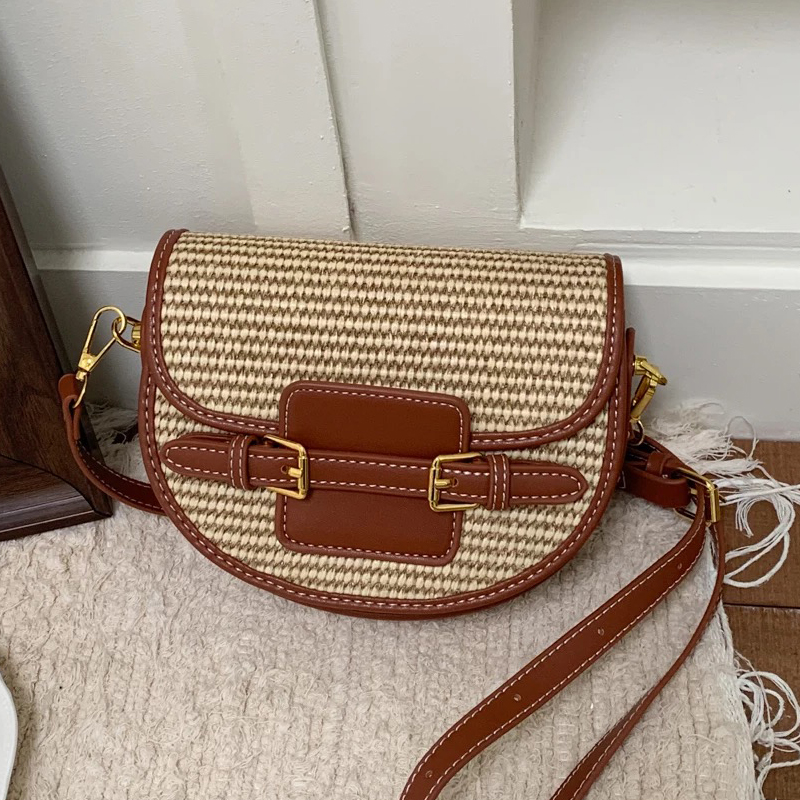 England Style Mini Straw Saddl - Luxury Bags Design 评论和价格