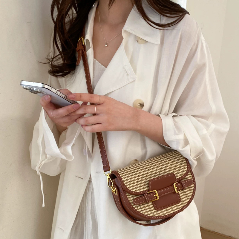 England Style Mini Straw Saddl - Luxury Bags Design 评论和价格