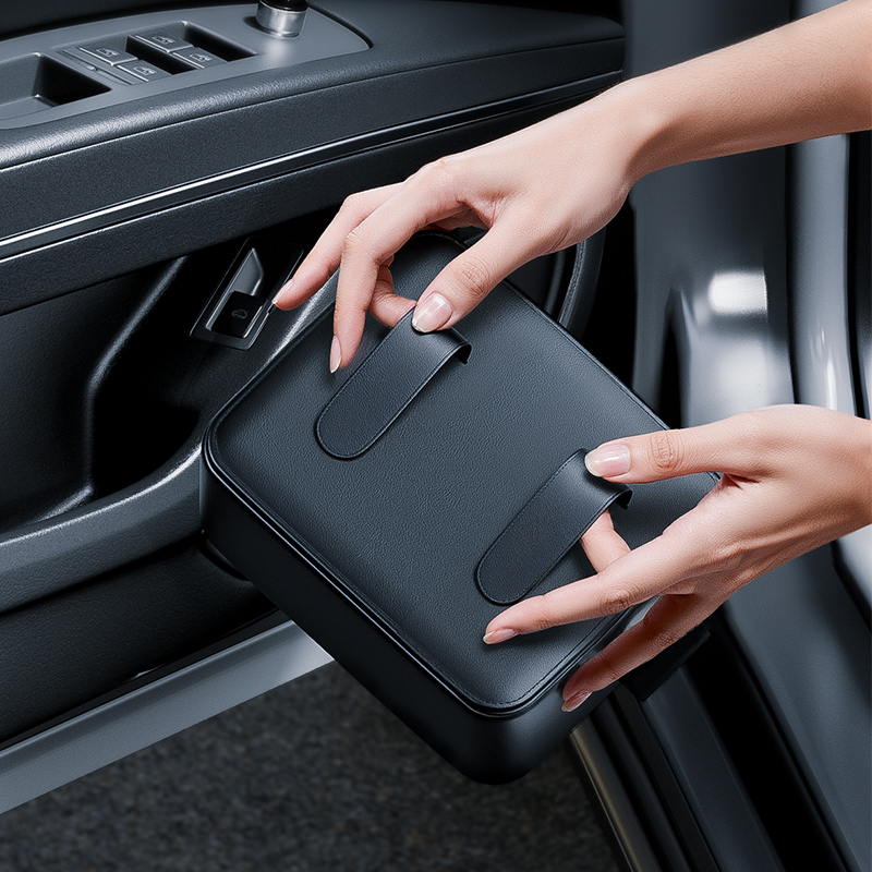 Car Door Storage Pockets Hangi - Key Holder Leather Pouch 评论和价格