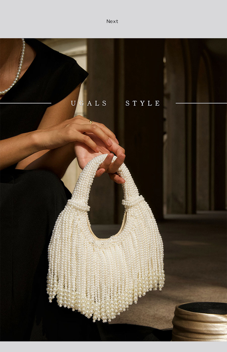 Design Handle Pearl Evening Cl - Luxury Bags Made 评论和价格