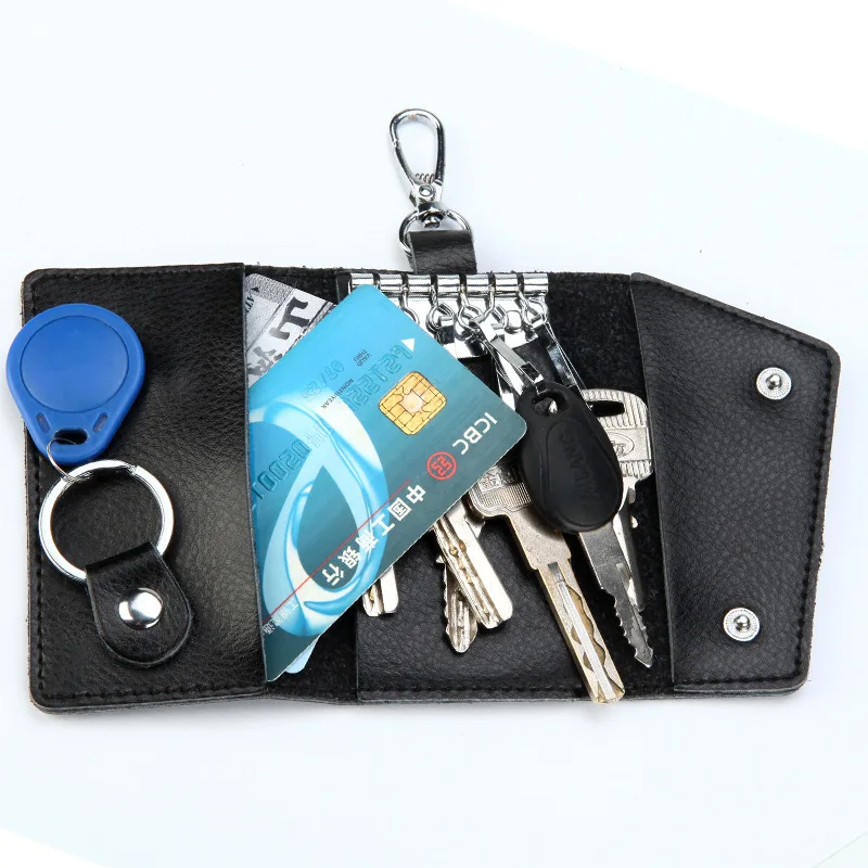 Genuine Leather Keychain Men K - Key Holder Leather Pouch 评论和价格